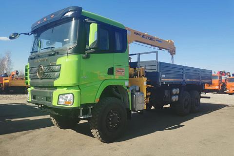 КМУ SHACMAN X3000 SX32586V385 (6*6, Евро-5) + SOOSAN SCS746L верх.упр. + борт сталь 6,9м.