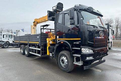 КМУ FAW 3250 (6*4, 390л.с., Евро-5) + SOOSAN SCS746L верх.упр. + борт сталь 8,0м. СПМ