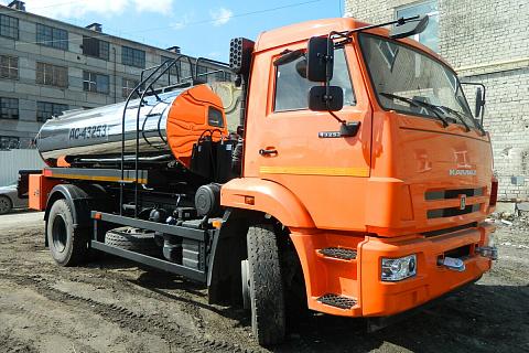 Автогудронатор ДС-43253 на шасси КАМАЗ-43253-2010-69 (точн.доз+авт.горелка+удлинитель розлива)