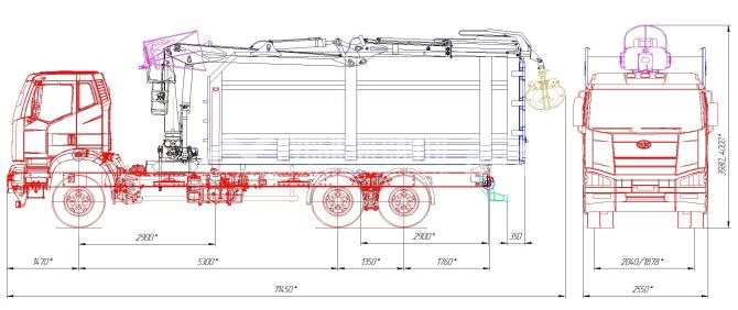 Купить КМУ Ломовоз FAW 3250 (6*4, 390л.с., Евро-5), кузов Half-Pipe 32 куб., Р97-04М, захват ГЛ-6М в компании Русбизнесавто - изображение 1