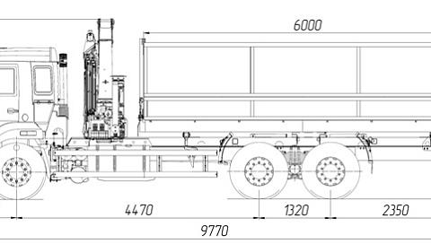 КМУ Самосвал КАМАЗ-65115-3094-48 (Евро-5) + КМУ ИНМАН ИМ-150N, кузов 20м3 3-х сторонник КЦК