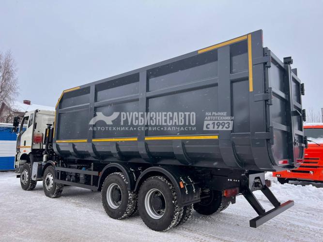 Купить КМУ Ломовоз FAW 3310 (8*4, 420л.с., Евро-5), кузов Half-Pipe 36 куб., Р97-04М, захват ГЛ-6М в компании Русбизнесавто - изображение 2