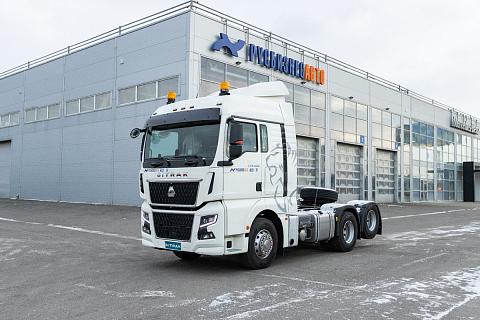 Тягач SITRAK C7H MAX 6x2 ( ZZ4256V363HE1 ) / с АДР и КОМ / Tag (задняя подъем.ось)