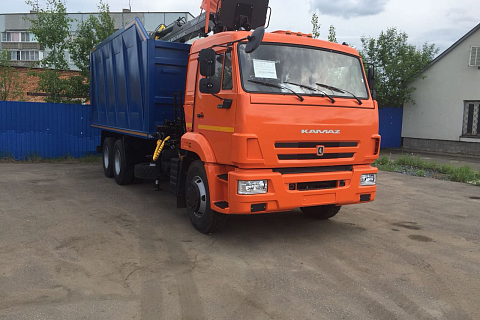 КМУ Ломовоз КамАЗ-65115-3094-50 (Евро-5), кузов 30 куб., Майман-110S,захват ГЛ-6