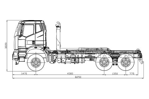 Мультилифт FAW 3250АМ J6 (6*4) база 4300 + ВЕЛМАШ ВК T15-505