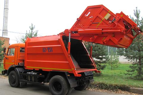 КО-456-12 на шасси КАМАЗ 43255-3010-69, мусоровоз, 10м3, задн. загрузка