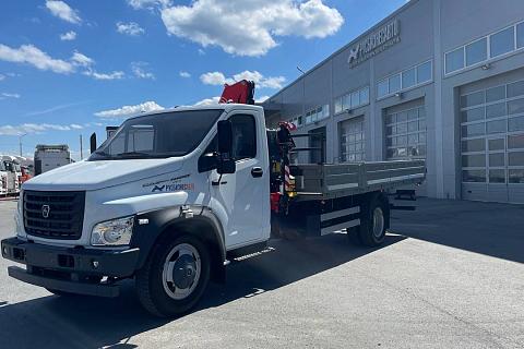 КМУ ГАЗ ГАЗон Next (4х2) + FASSI F65A.0.22 б/у (2024 г.в., 4 277 км., 15 м/ч) (3299)