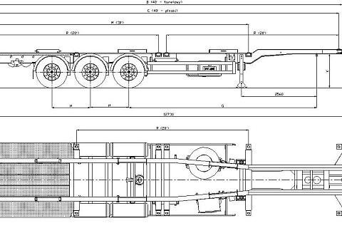 Wielton NS 3 P40 (контенеровоз 40 футов ССУ 1100 мм)