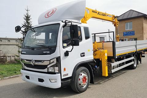 КМУ DONGFENG C120L + SOOSAN SCS524 нижн. упр. + борт алюминий 6200*2550*600мм. + доп.опоры СПМ