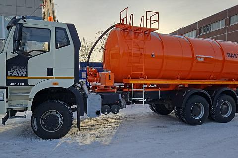 МВ-19 FAW-3250 (6х4, шасси 4800) (вакуумная машина, 19 м3, насос КО-510, ЧМЗ)