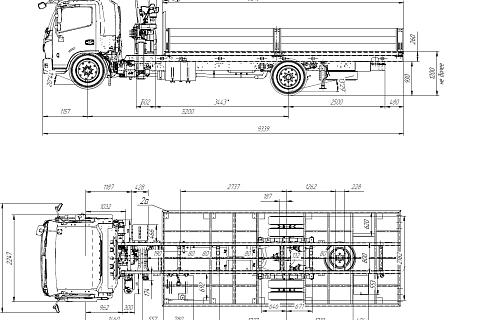 КМУ DONGFENG C120L + SOOSAN SCS524 нижн. упр. + борт алюминий 6200*2550*600мм. + доп.опоры РМЗ