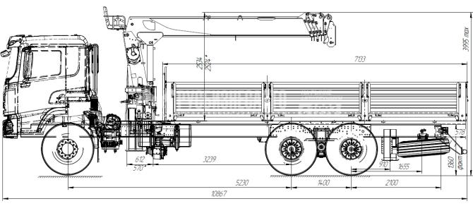 Купить КМУ SHACMAN X3000 SX32586V385 (6*6, Евро-5) + SOOSAN SCS736LII верх.упр. + борт сталь 7,1м. в компании Русбизнесавто - изображение 1